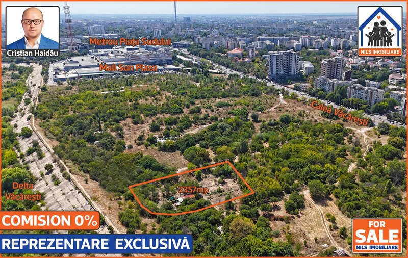 Calea Vacaresti - Sector 4  Teren 2357mp  POT 70-80%  CUT 4,5